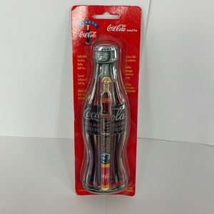 Vintage Coca Cola Ceramic Roller Ball Point Pen with Collector Tin 1997
